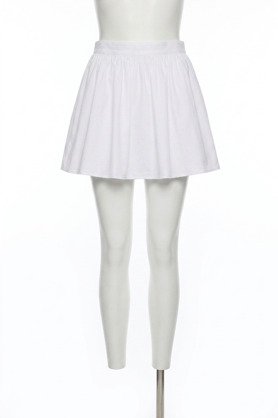 NEW ENZA COSTA cotton mini short in white